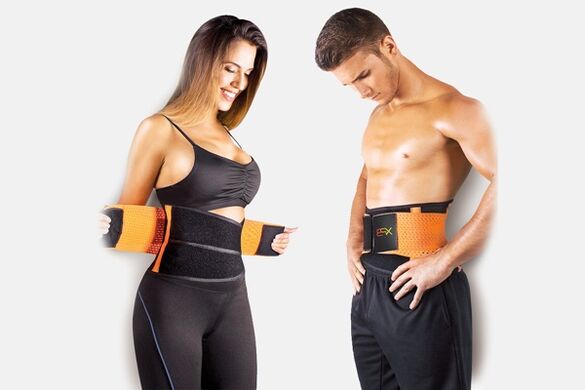 Belt with sauna effect for weight loss